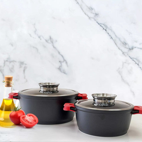 מארז סירים מבית ״רוסו״ 20+24 ס״מ מסדרת Capstone