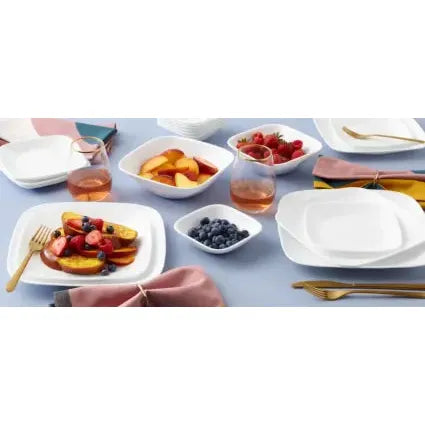 סט צלחות 12 חלקים CORELLE מבית קורנינג דגם Pure White