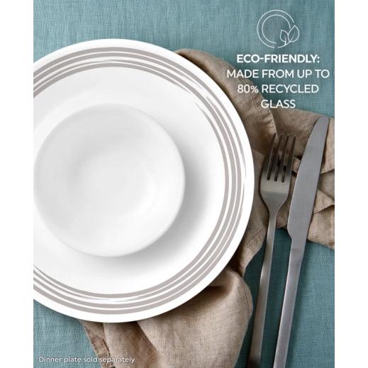סט צלחות 12 חלקים CORELLE מבית קורנינג דגם Brushed Silver