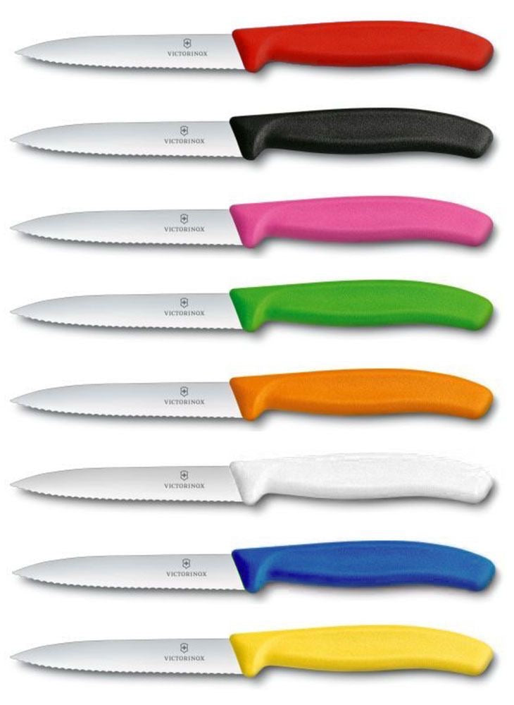סכין ירקות להב שפיץ משונן Victorinox