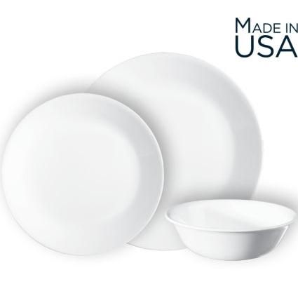סט צלחות 18 חלקים CORELLE מבית קורנינג דגם Winter Frost White