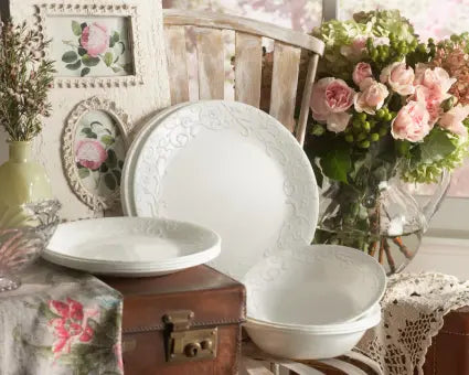 סט צלחות 12 חלקים CORELLE מבית קורנינג דגם Bella Faenza