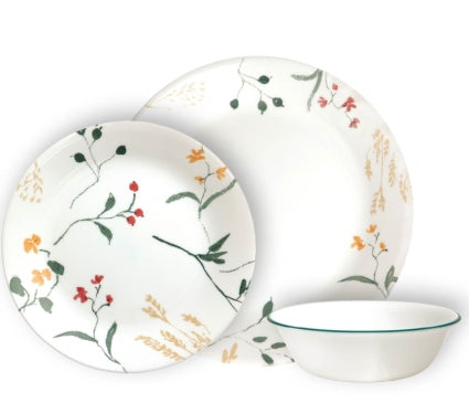 סט צלחות 18 חלקים CORELLE מבית קורנינג דגם Wild Flower Scatter