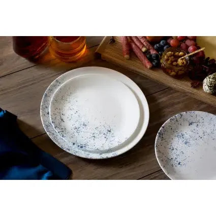 סט צלחות 18 חלקים CORELLE מבית קורנינג דגם Indigo Speckle