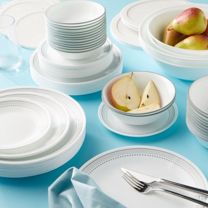 סט צלחות 18 חלקים CORELLE מבית קורנינג דגם Mystic Gray