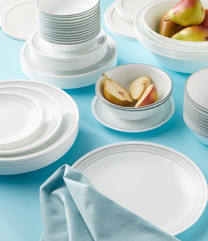 סט צלחות 18 חלקים CORELLE מבית קורנינג דגם Mystic Gray