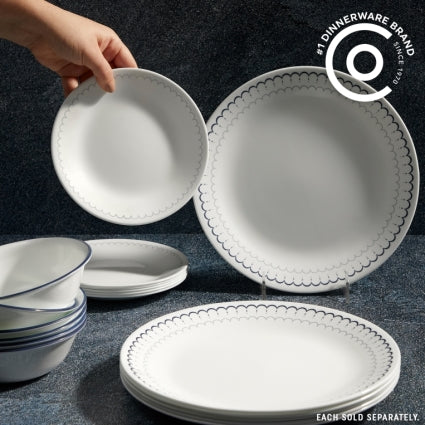 סט צלחות 18 חלקים CORELLE מבית קורנינג דגם Caspian