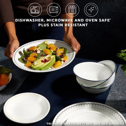 סט צלחות 18 חלקים CORELLE מבית קורנינג דגם Caspian