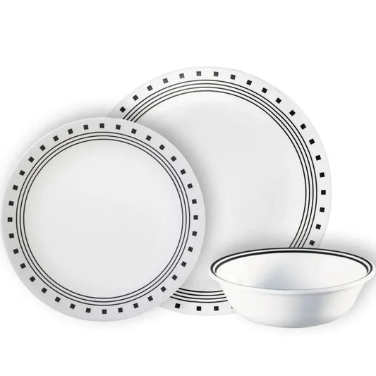סט צלחות 18 חלקים CORELLE מבית קורנינג דגם City Block