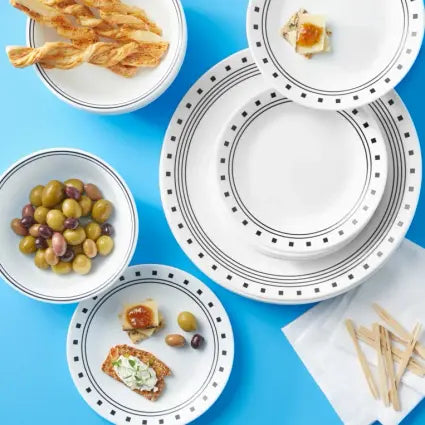 סט צלחות 18 חלקים CORELLE מבית קורנינג דגם City Block