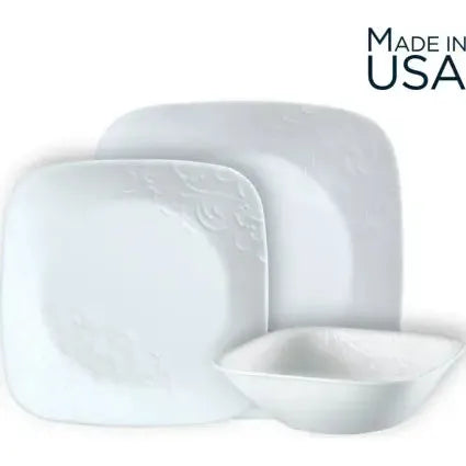 סט צלחות 18 חלקים CORELLE מבית קורנינג דגם Cherish Square