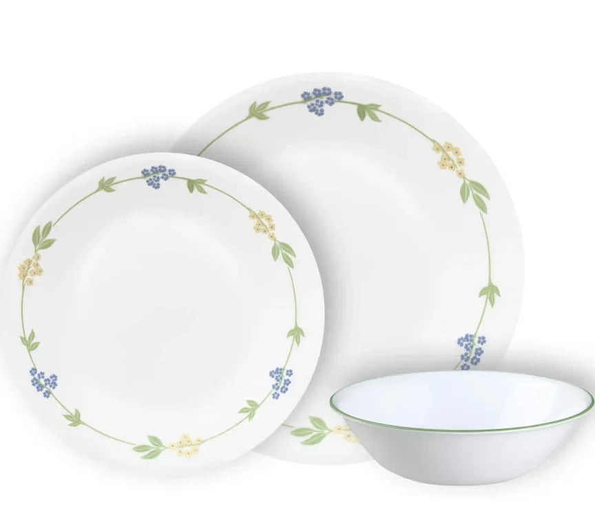 סט צלחות 18 חלקים CORELLE מבית קורנינג דגם Secret Garden