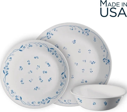 סט צלחות 18 חלקים CORELLE מבית קורנינג דגם Provincial Blue