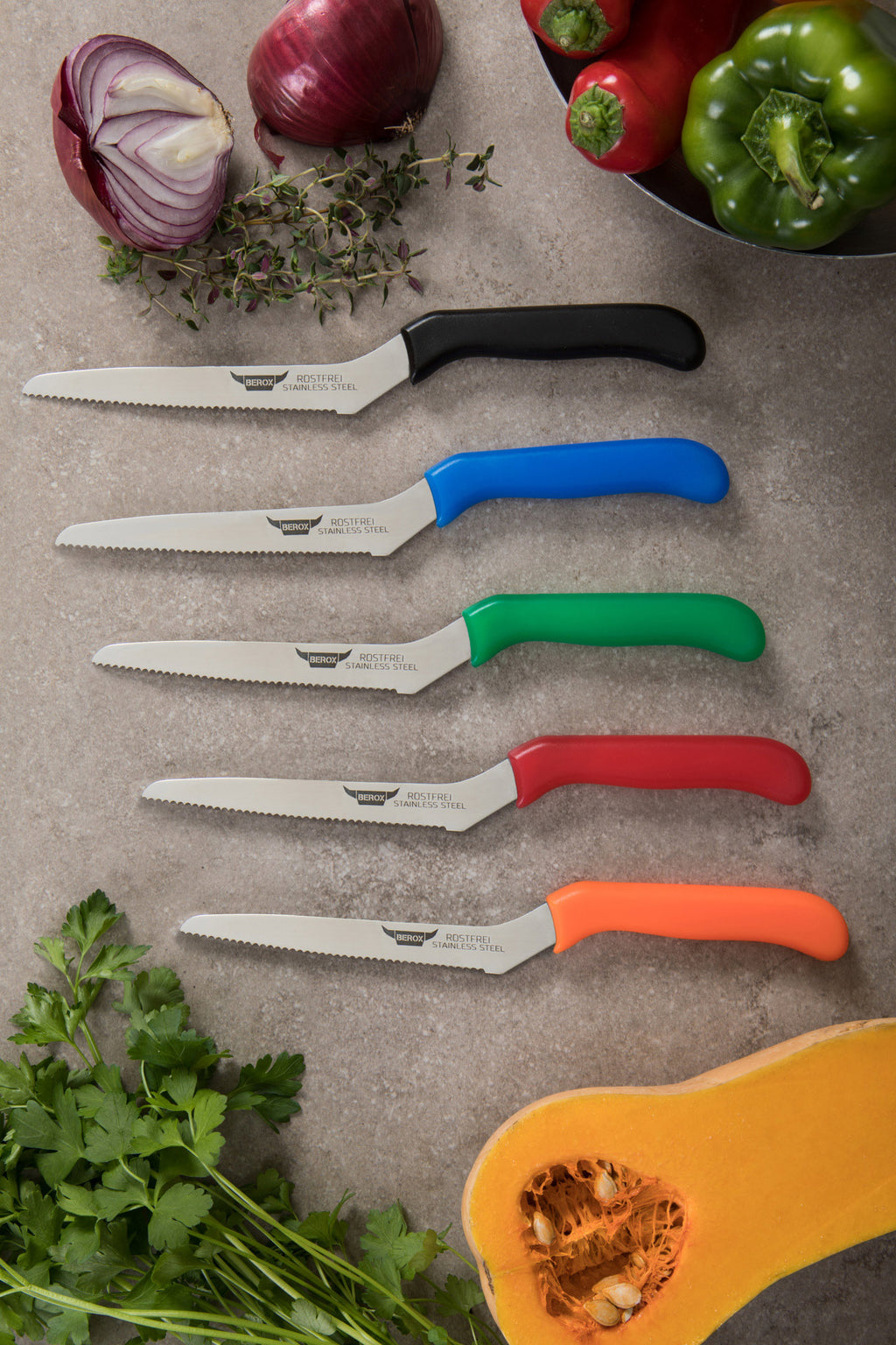 סכין מדורגת 14 ס״מ BEROX- מגוון צבעים