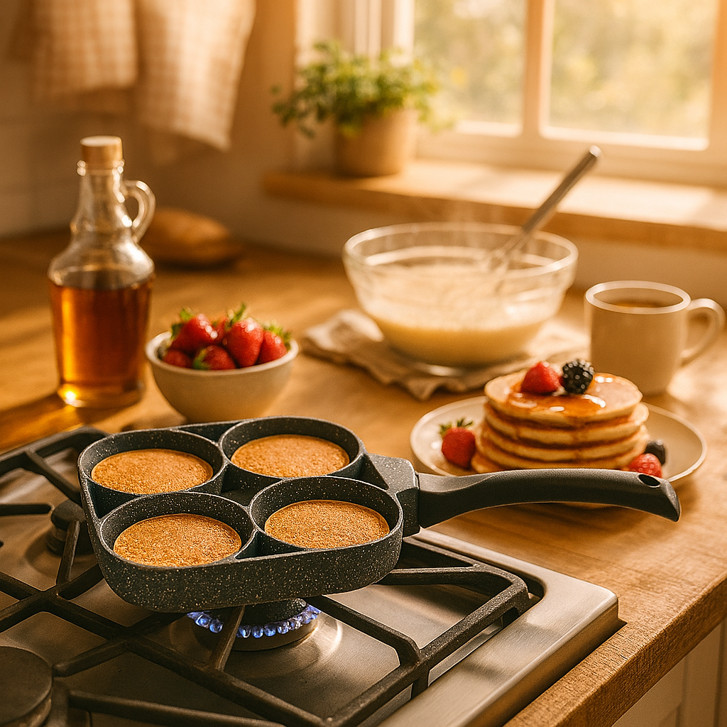 מחבת פנקייק מרובעת 4 שקעים Capstone מבית ROSO