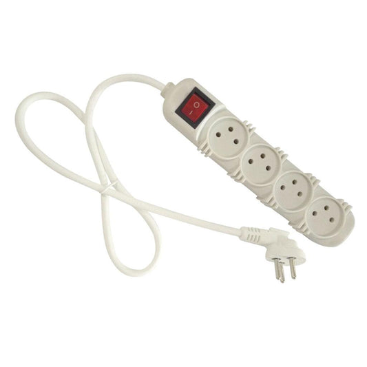 רב שקע עם מפסק 4 שקעים + כבל עד 3 מטר ״אלקטרו חנן״