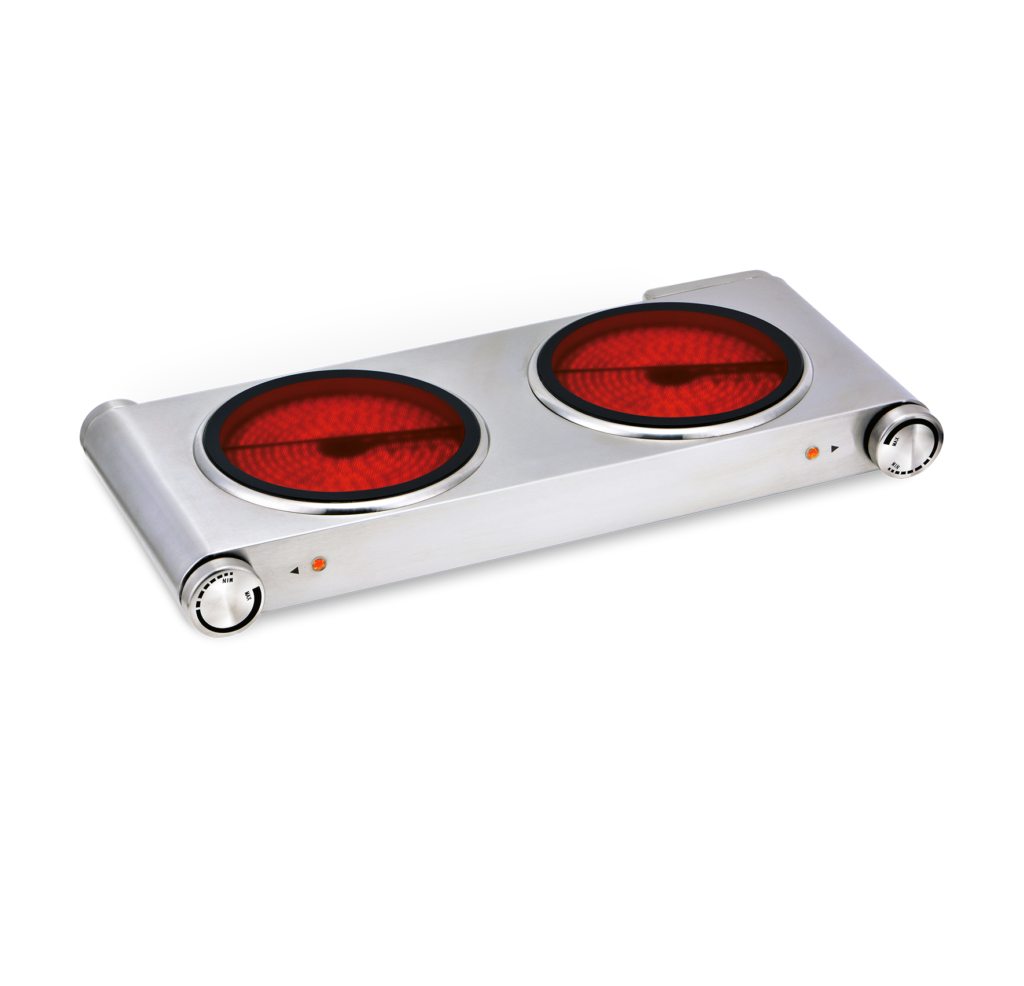 פלטת בישול כפולה קרמית ״אלקטרו חנן״ El-735