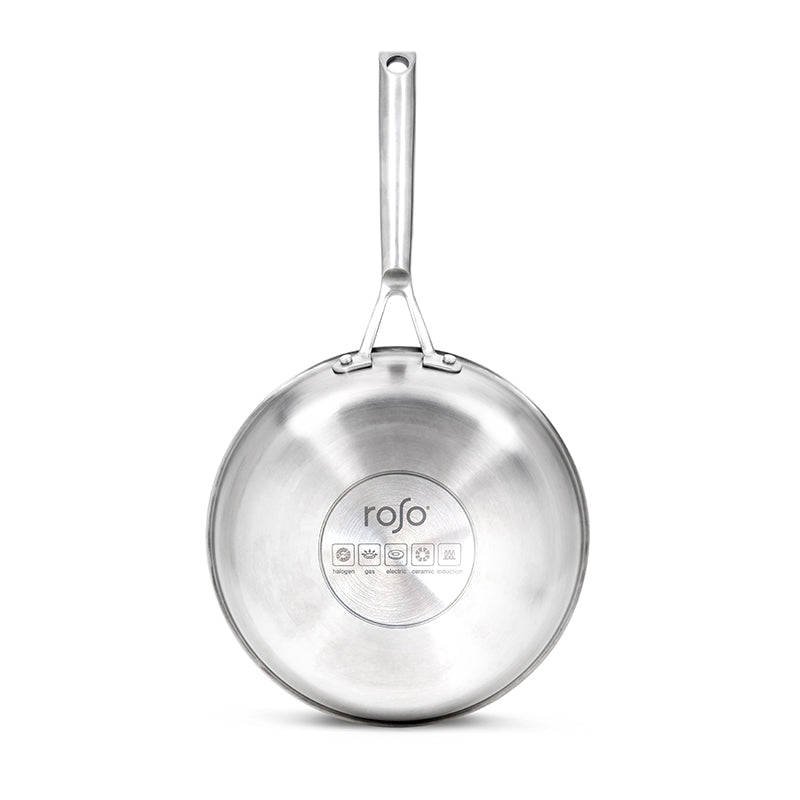 מחבת נירוסטה 20 ס״מ ROSO סדרת Silver