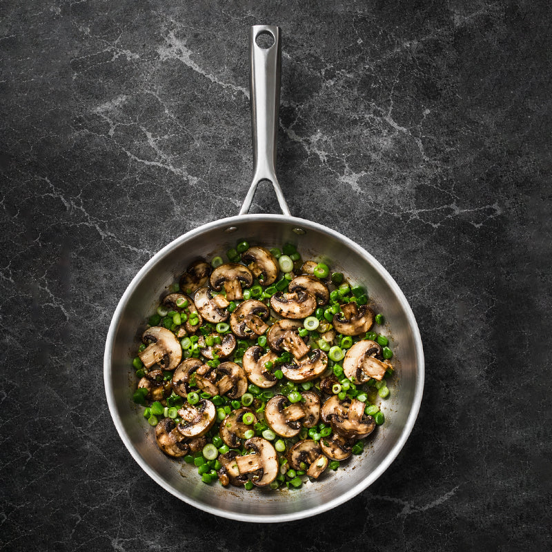 מארז 3 מחבתות נירוסטה: 20, 24, 28 ס״מ ROSO סדרת Silver