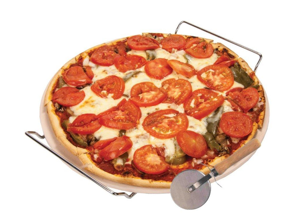 אבן טאבון 33 ס״מ סולתם + מעמד + גלגלת