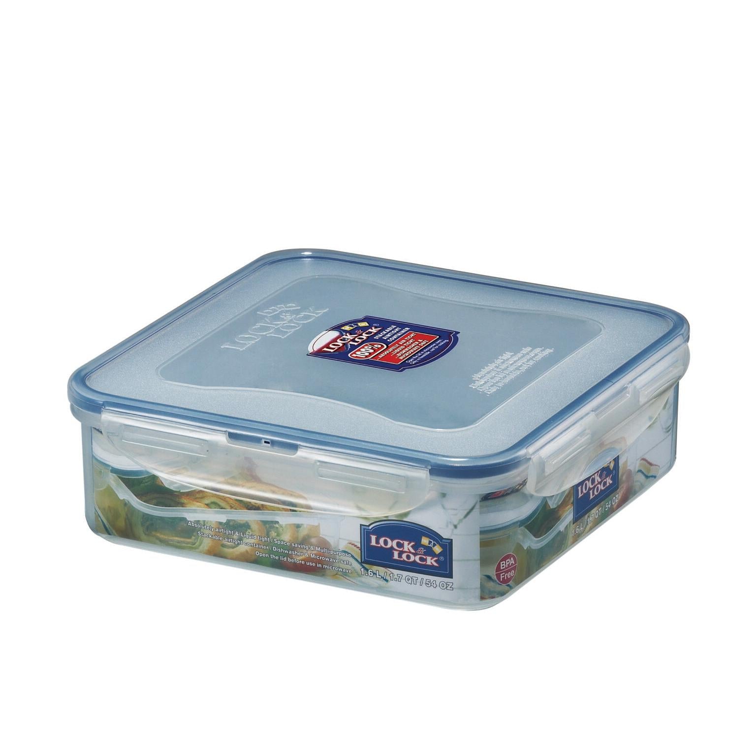 קופסת אחסון Lock&Lock הרמטית מרובעת 1.6 ליטר דגם 858