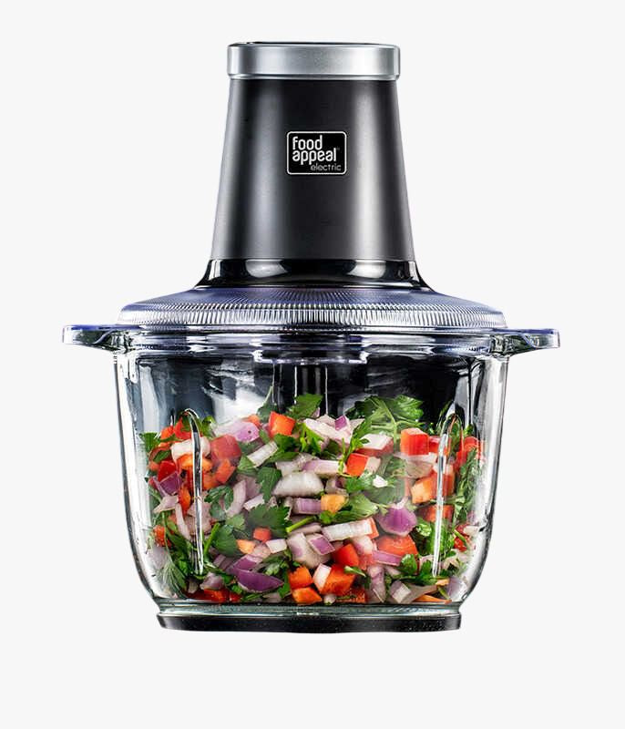 קוצץ ירקות חשמלי 500W מבית Food Appeal + מיכל זכוכית 2 ליטר
