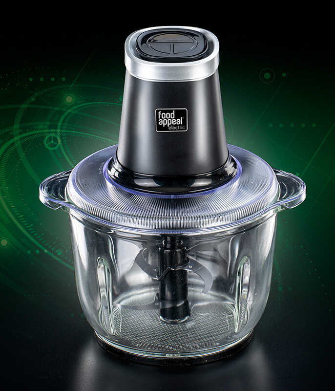 קוצץ ירקות חשמלי 500W מבית Food Appeal + מיכל זכוכית 2 ליטר