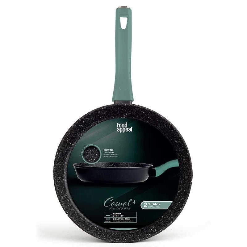 מחבת 24 ס״מ ידית ירוקה Food Appeal מסדרת Casual Plus