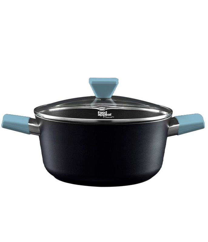 סיר 22 ס״מ 3.4 ליטר ידיות תכלת Food Appeal מסדרת Casual Plus