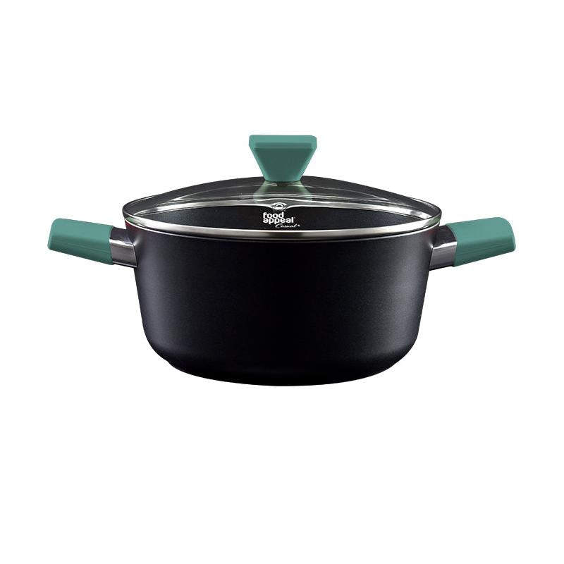 סיר 28 ס״מ 6.4 ליטר ידיות ירוקות Food Appeal מסדרת Casual Plus