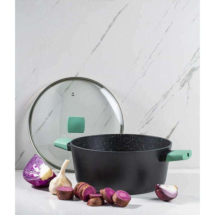 סיר 28 ס״מ 6.4 ליטר ידיות ירוקות Food Appeal מסדרת Casual Plus