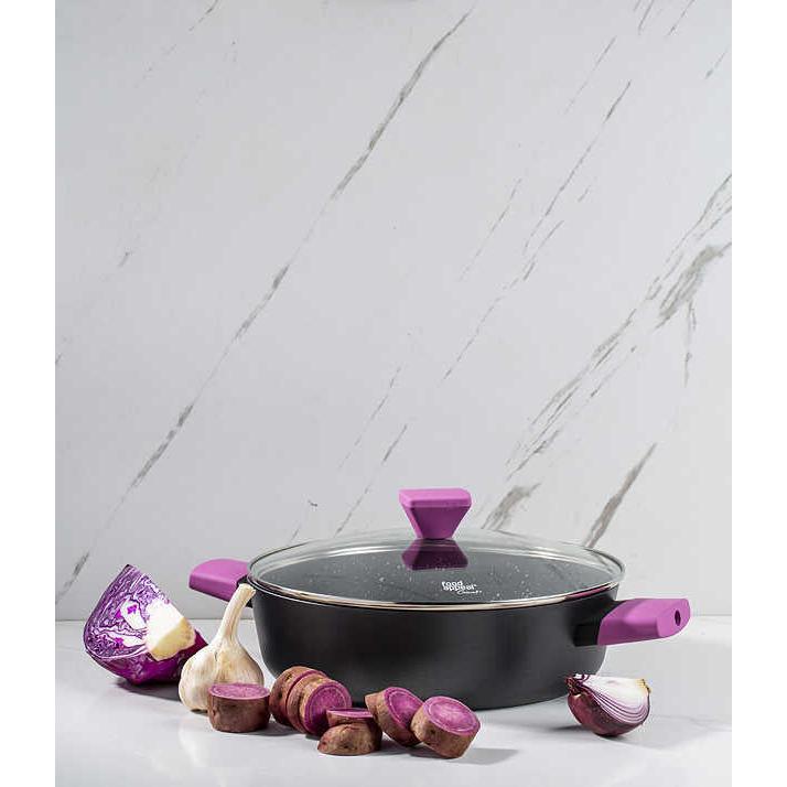 סוטאז׳ 28 ס״מ 4.2 ליטר ידיות סגולות Food Appeal מסדרת Casual plus